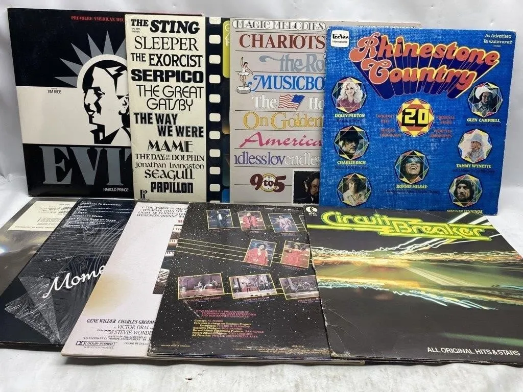 Vinyl Record Lot: Soundtracks & Country/Pop LPs