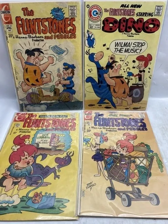Charlton Comics The Flintstones & Pebbles Lot (4)