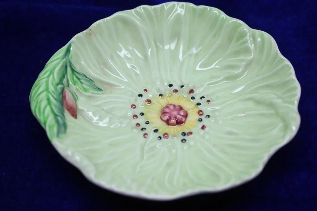 Carlton Ware Handpainted Poppy Dish, Made in