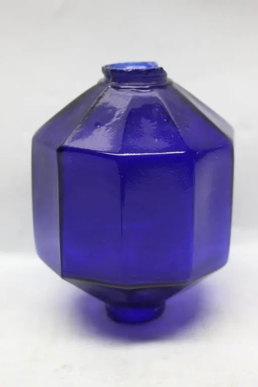 Antique Cobalt Blue Octagonal Glass Lightning Rod
