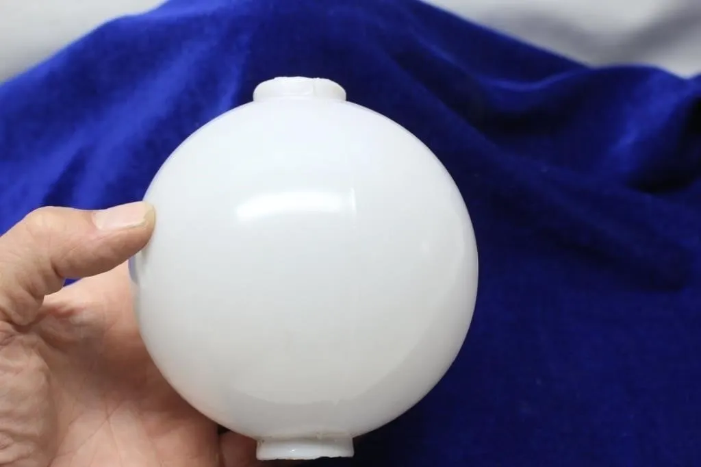 White Milk Glass Round Lamp Shade Globe