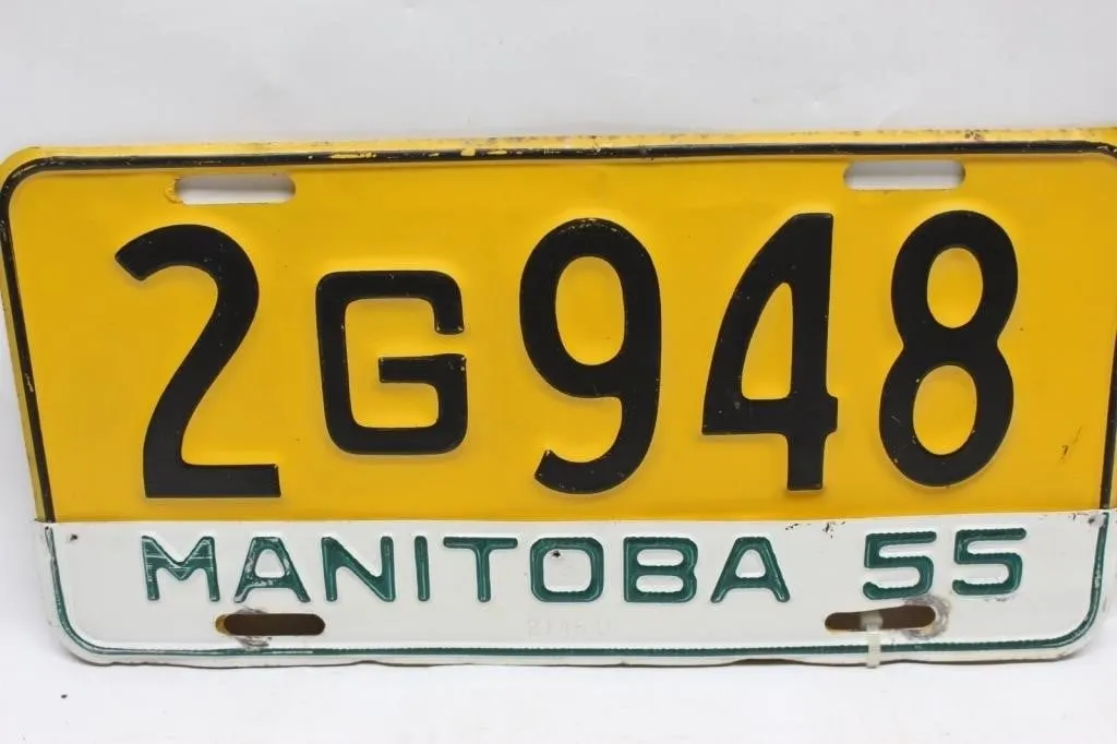 Manitoba 1955 License Plate #2G948