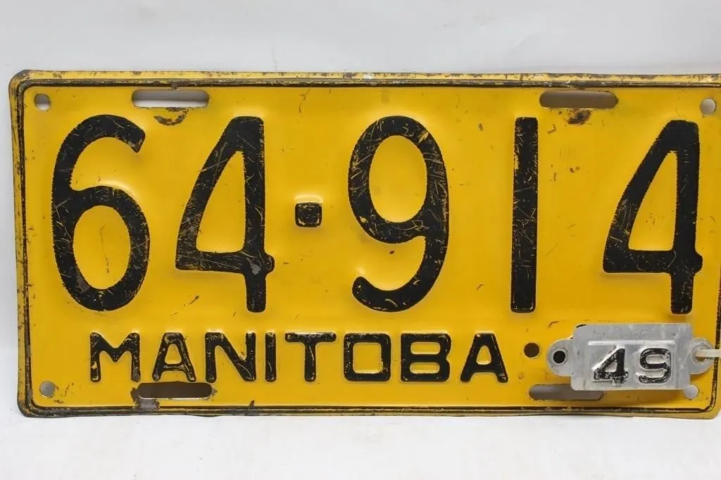 Manitoba License Plate #64-914