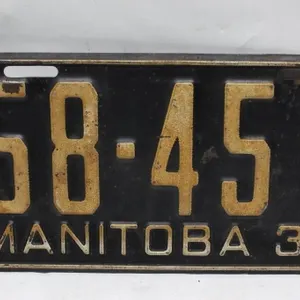 Vintage 1932 Manitoba License Plate
