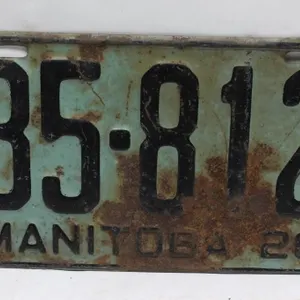 Manitoba 1928 License Plate #35-812