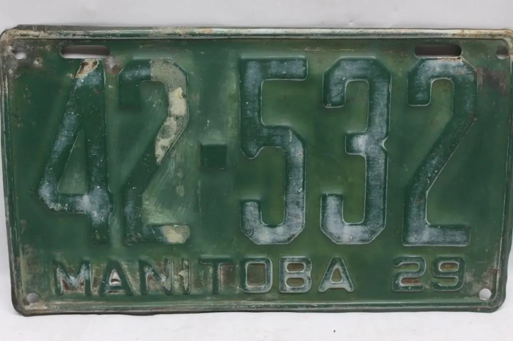 1929 Manitoba License Plate #42-532