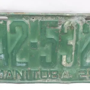 Vintage 1929 Manitoba License Plate