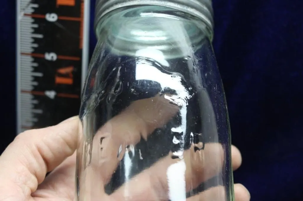 Antique BEAVER Glass Canning Jar with Zinc Lid