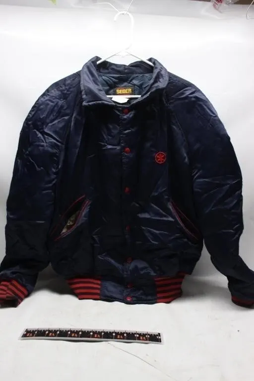 Seder Sportswear Navy Satin Bomber Jacket, Men's