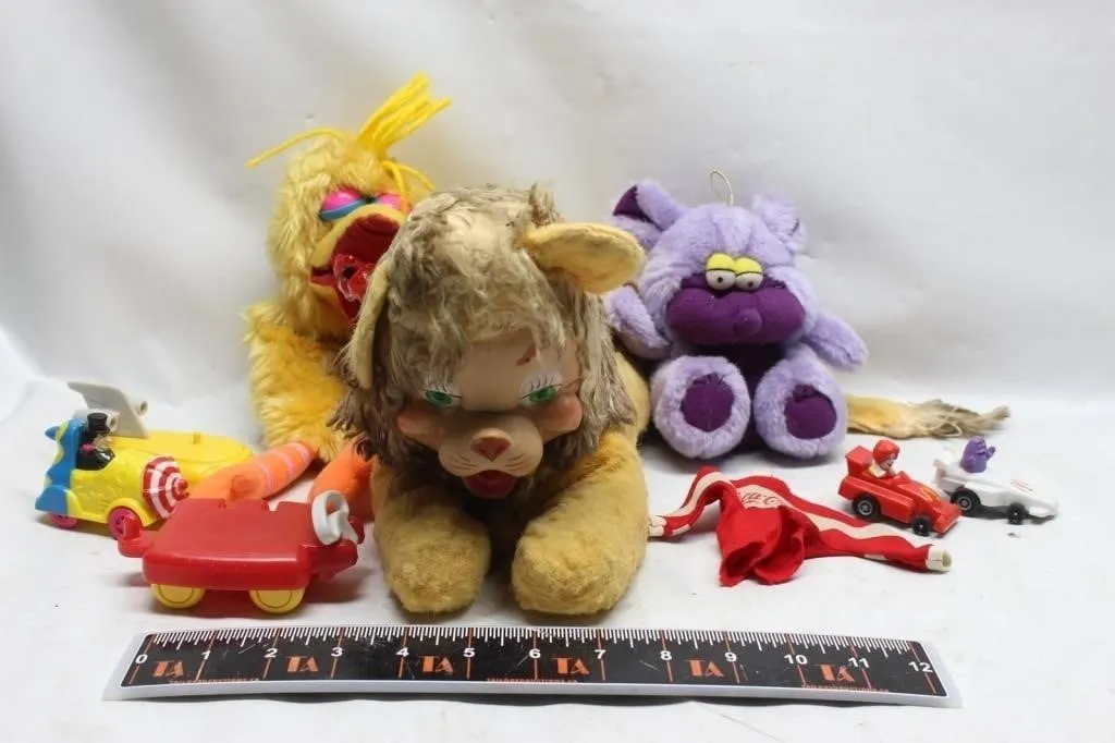 Vintage Plush Toys & McDonald's Diecast Car Lot