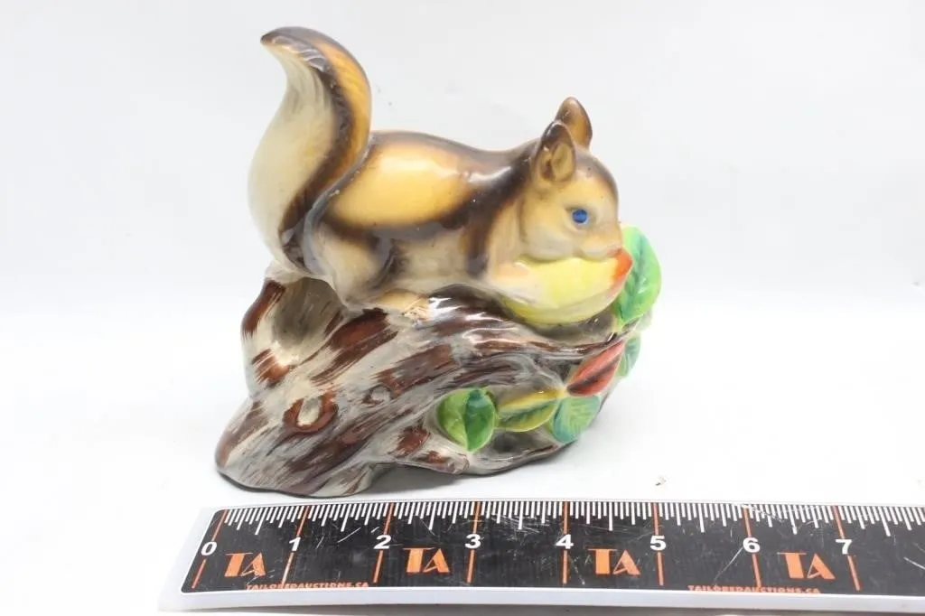 Ceramic Squirrel Figurine & 2013 Silver Holiday