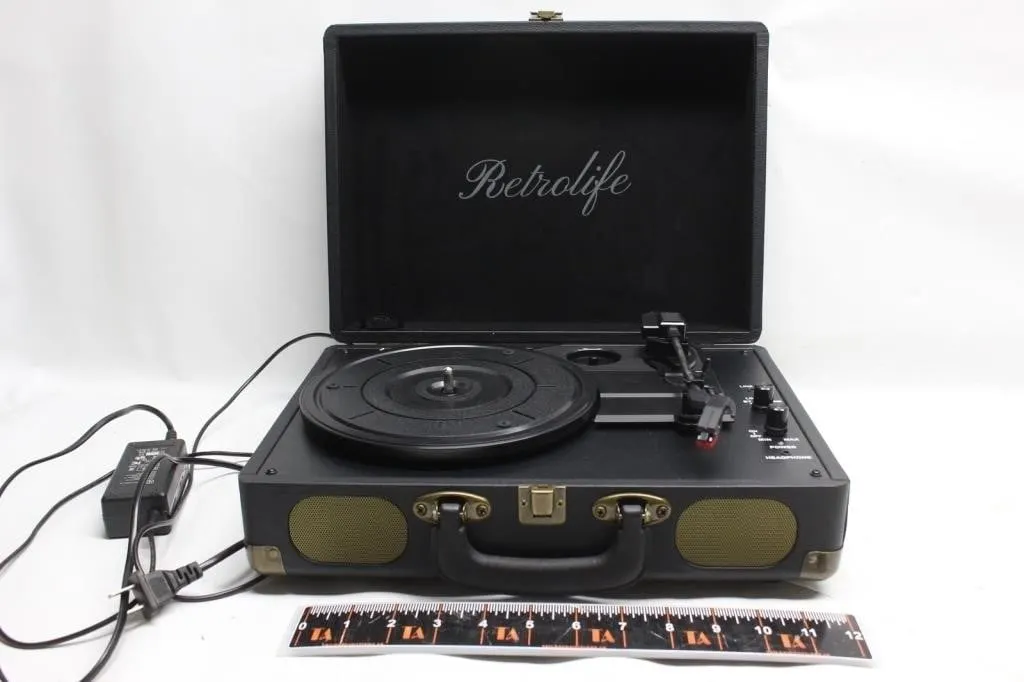 Retrolife Suitcase Turntable Record Player