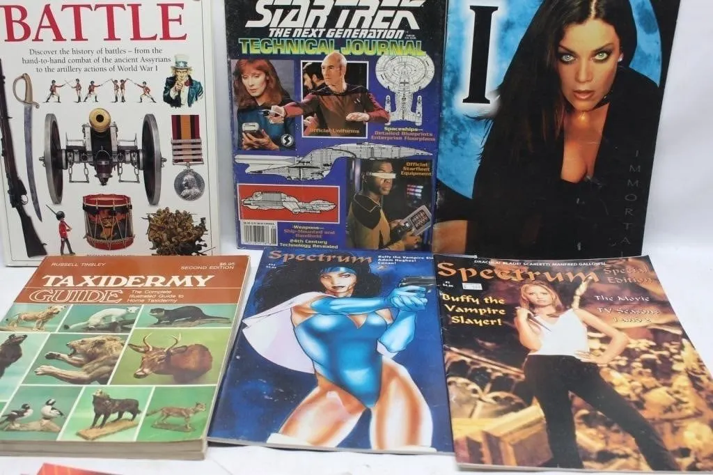 Sci-Fi/Horror Magazine & Book Lot: Star Trek,