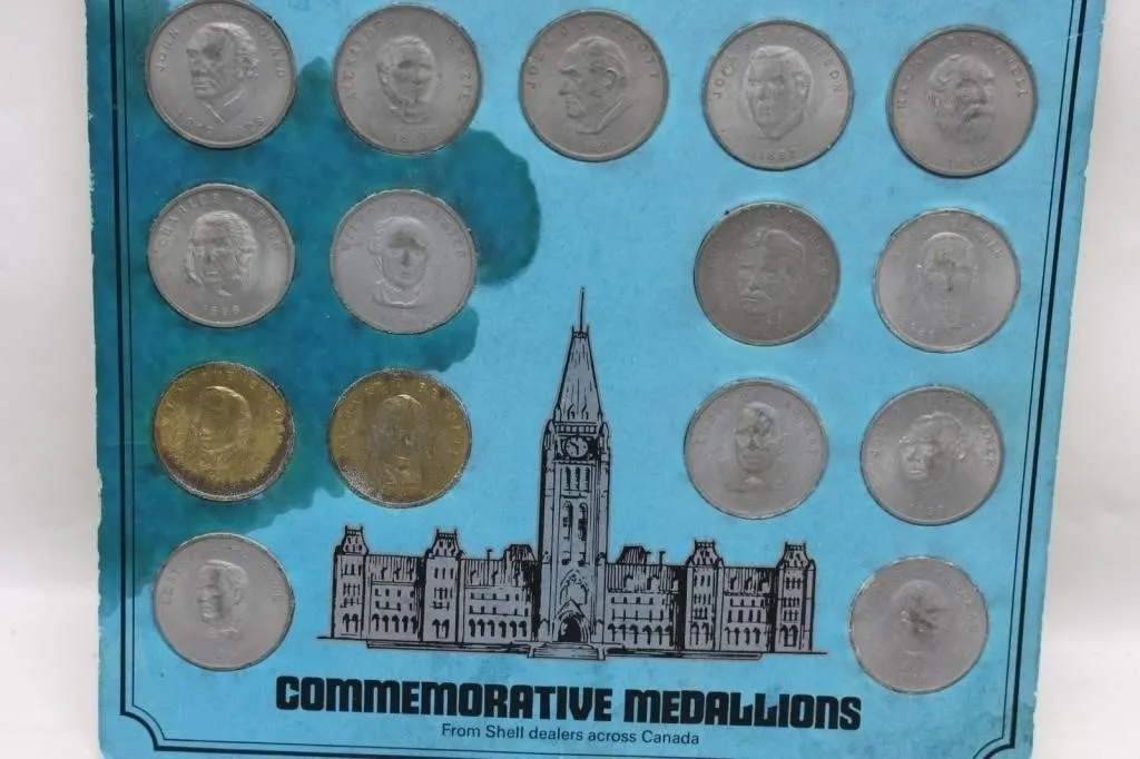 Shell Canada Prime Ministers Medallions Set