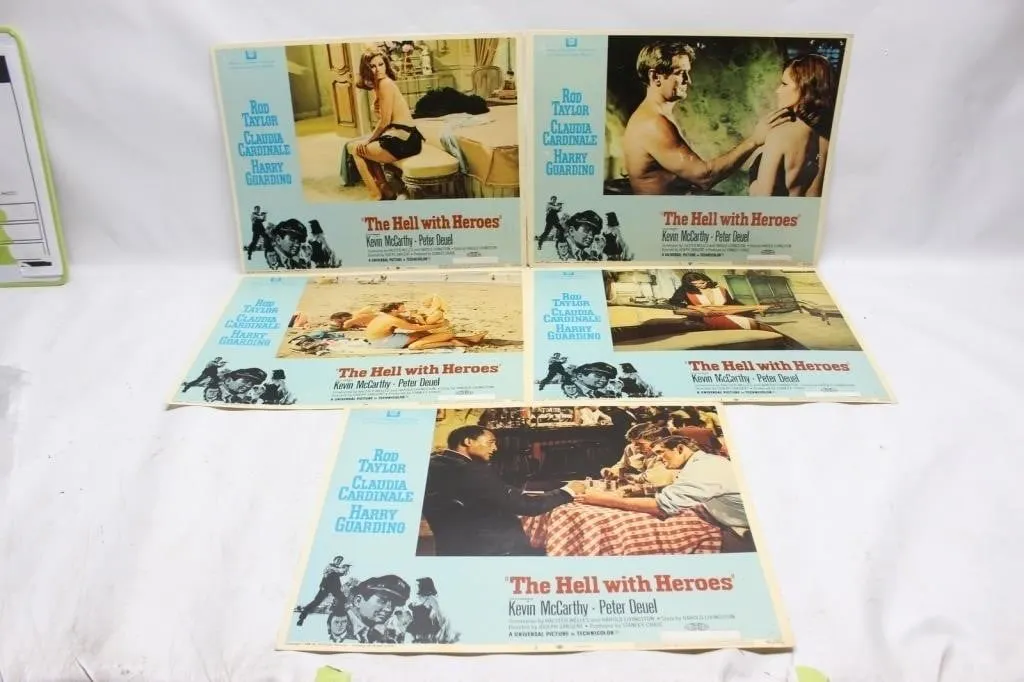 "The Hell with Heroes" (1968) Lobby Card Set of