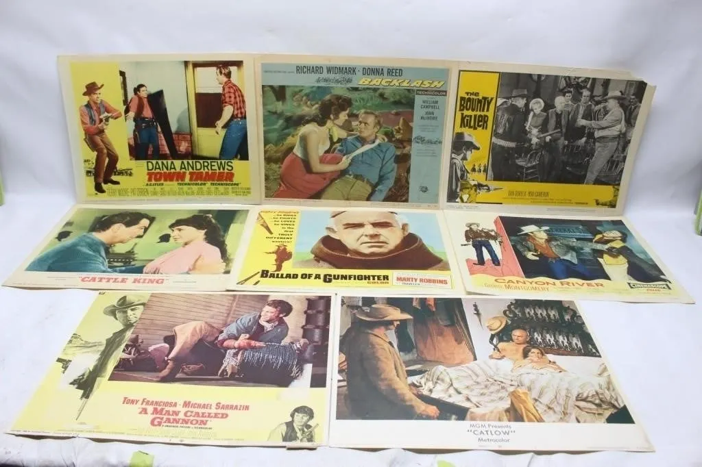 Western Movie Lobby Card Lot (9 Cards)