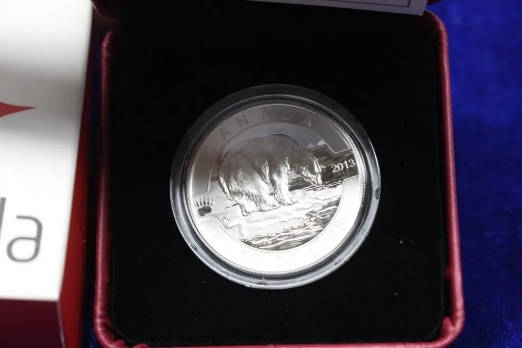 2013 Canada $10 Fine Silver Coin - The Polar Bear