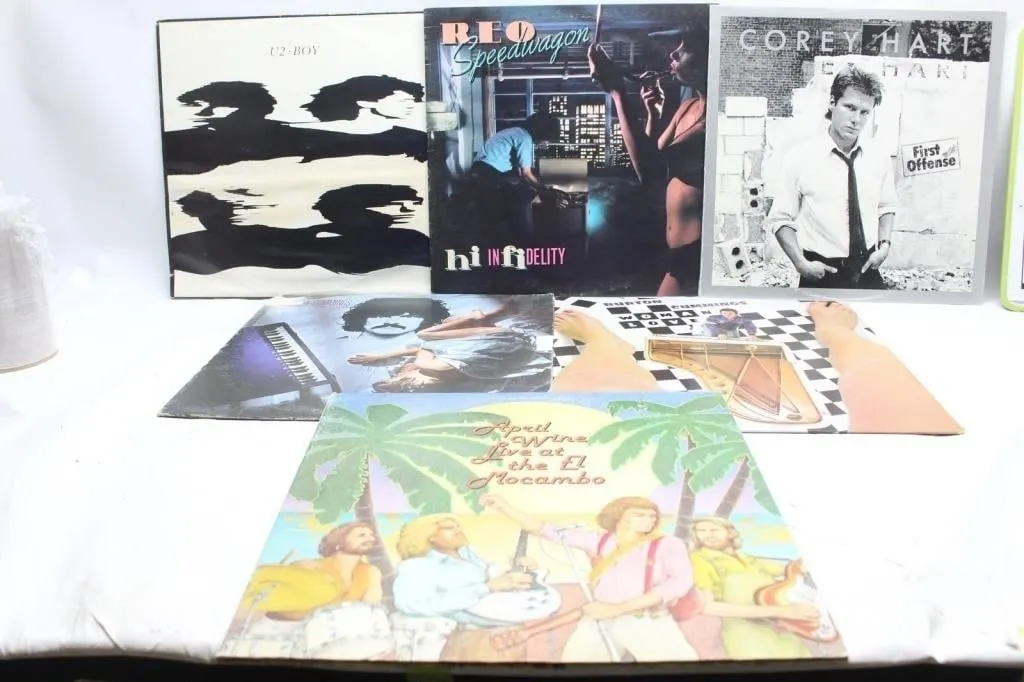 Vinyl LP Lot: U2, REO Speedwagon, Corey Hart,