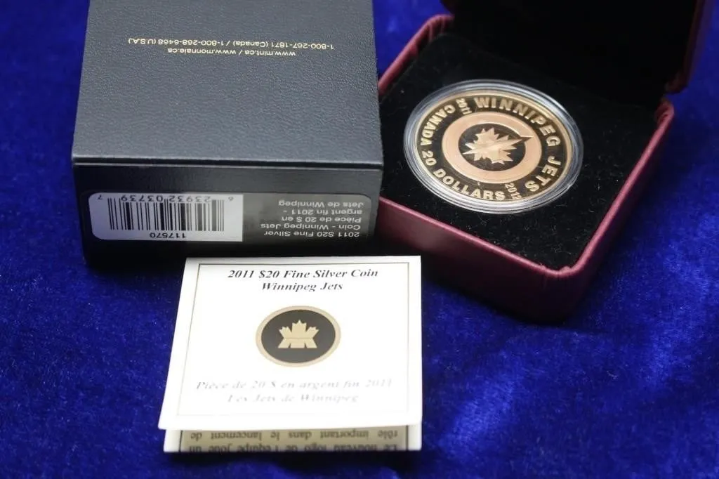 2011 $20 Fine Silver Coin - Winnipeg Jets