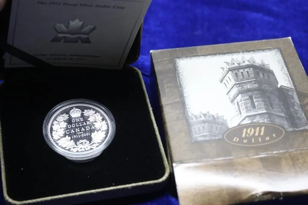 2001 Canada 1911-2001 Proof Silver Dollar