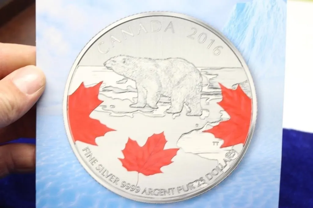 2016 Canada $25 Fine Silver Polar Bear Coin