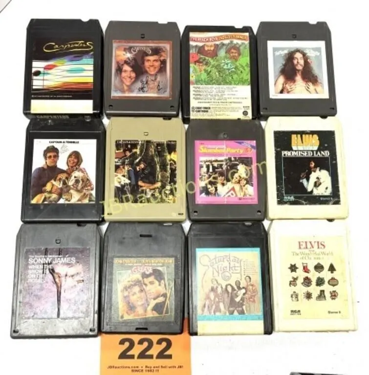 8-TRACK TAPES, CARPENTERS, BEACH BOYS, ETC