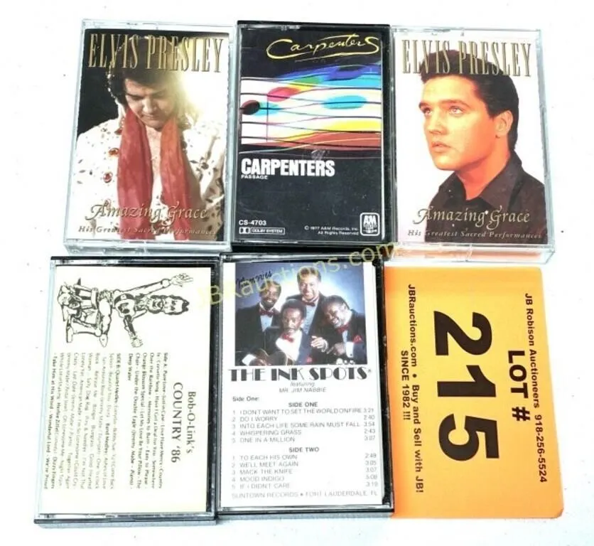 ELVIS, CARPENTERS, BOB-O- LINK, INK SPOTS CASSETTE