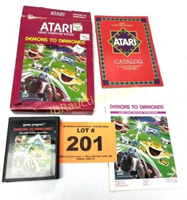 ATARI DEMONS TO DIAMONDS 1982 GAME IN ORIGINAL BOX