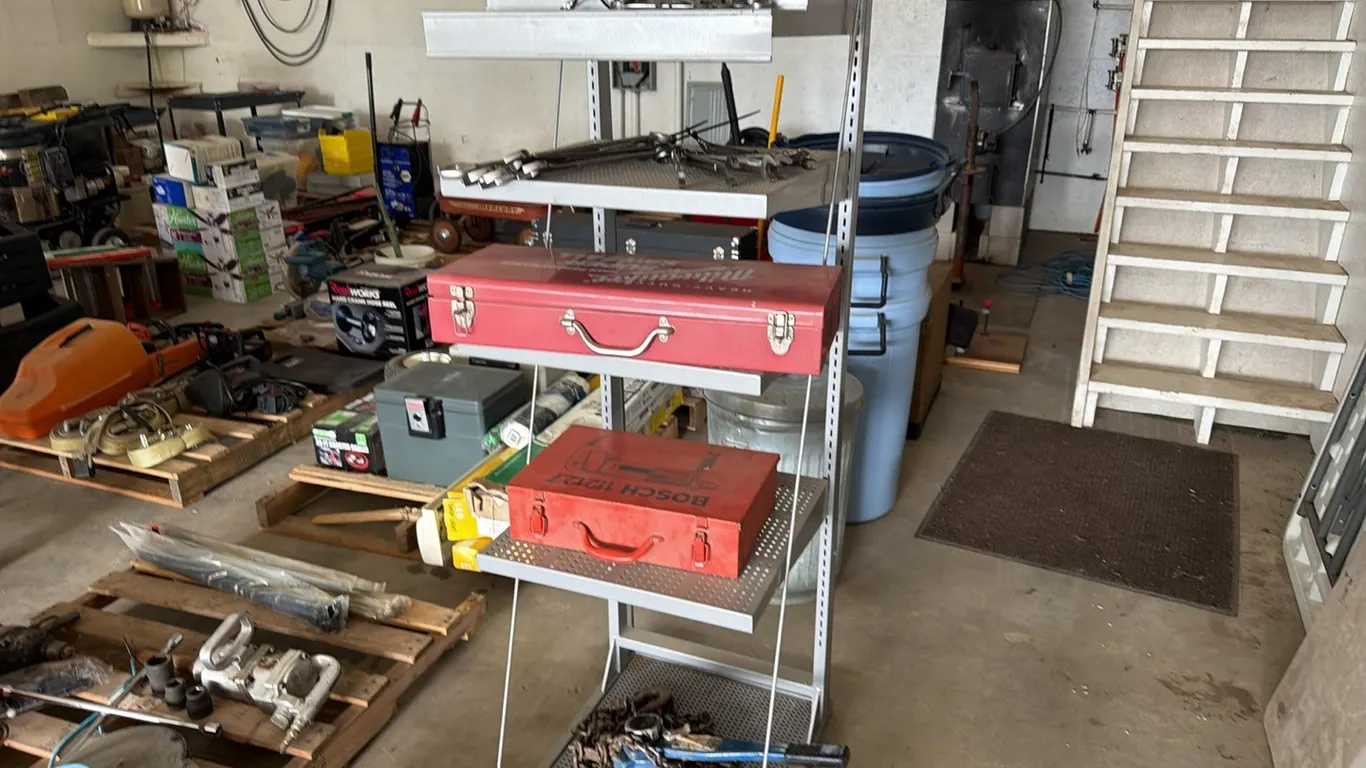 Hardware shelf w/ assorted tools