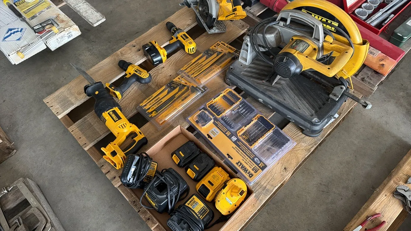Assorted DeWalt power tools