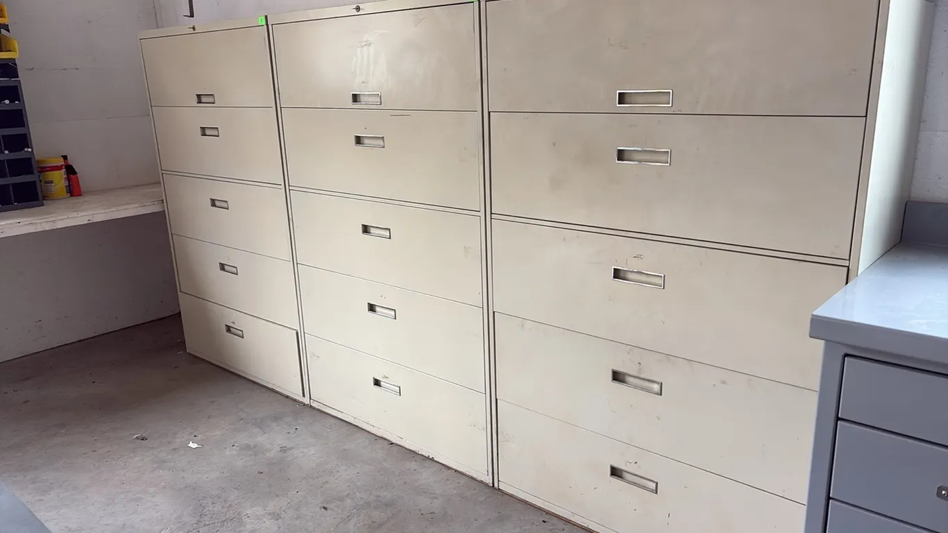 3) 42"x18"x65" shop cabinets