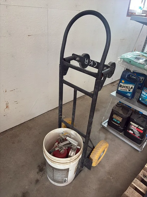 Hand truck w/ fire extinguishers