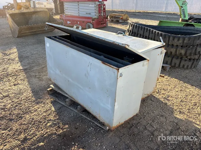 Quantity of (2) Storage Cabinets w/(2) Solar Panels