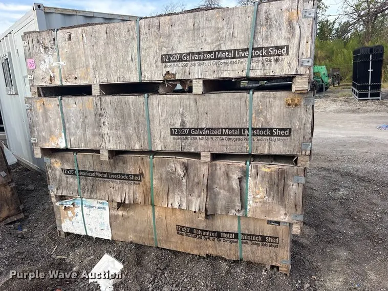 (4) 2024 Pioneer Valley MSC1220F livestock sheds