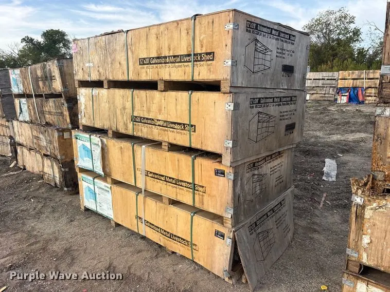 (4) 2024 Pioneer Valley MSC1220F livestock sheds