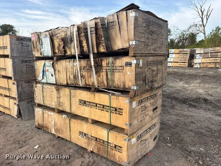 (4) 2024 Pioneer Valley MSC1220F livestock sheds