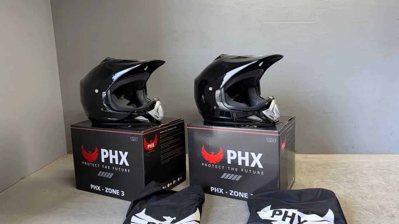 Unused PHX Motocross Helmets