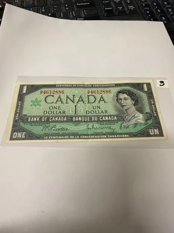 1967 Canadian One Dollar Bill