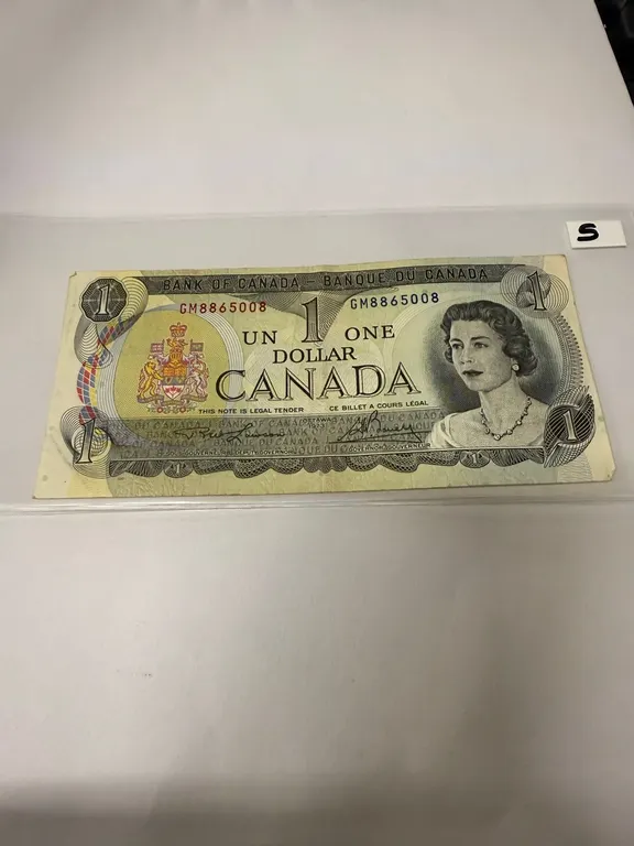1973 Canadian One Dollar Bill