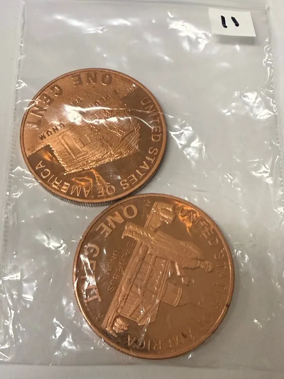 (2) One Ounce Copper Rounds