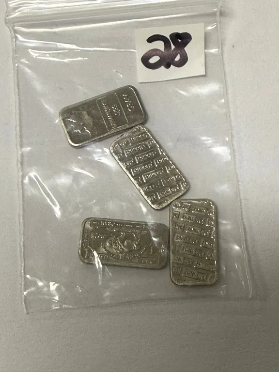 (4) German Silver Gram Bars
