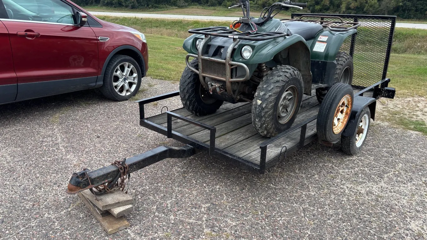 2001 Yamaha Kodiak and Trailer