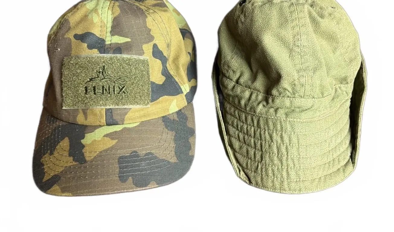 Military-Style Caps: FENIX Camo Cap and Olive Green Boonie Hat