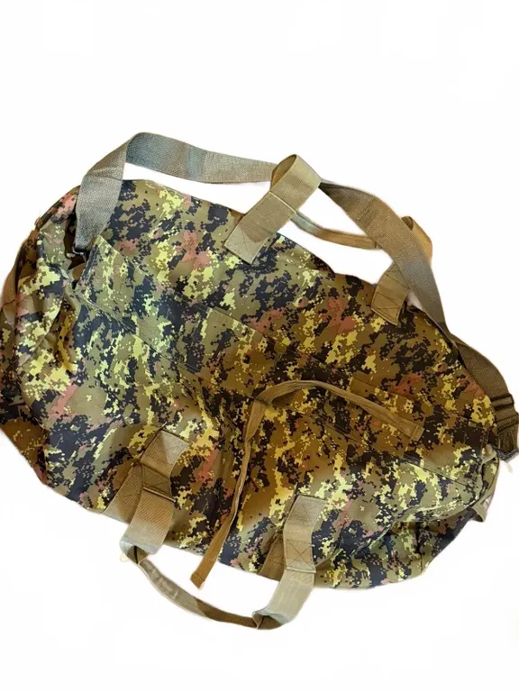 Canadian Military Camouflage Duffle Bag with Shoulder Straps and Handles