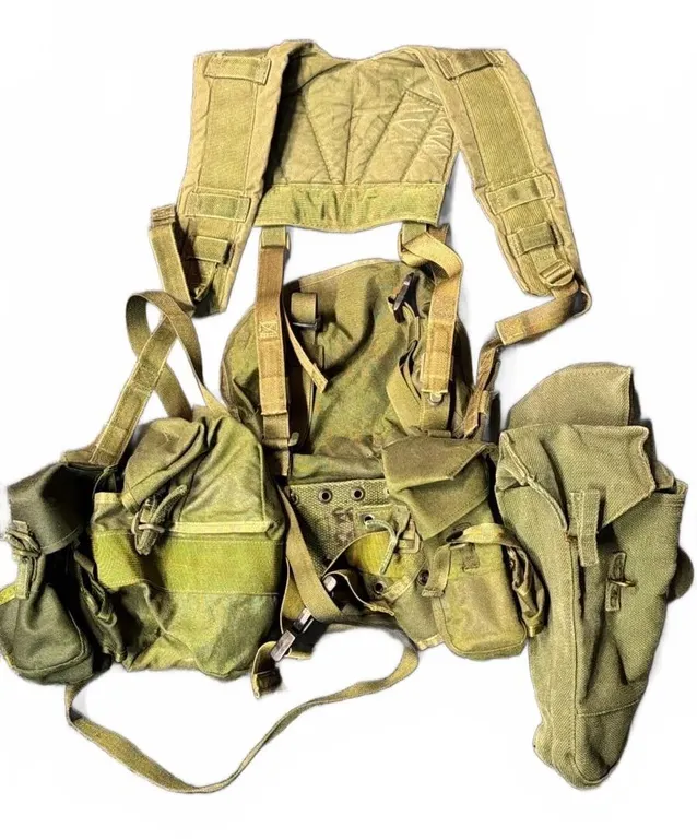 Soviet Army AK-47 Canvas Chest Rig with Magazine Pouches and Suspenders