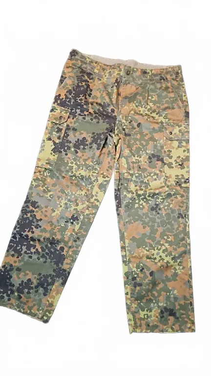 German Military Flecktarn Camouflage Field Pants 2014, Size Gr. 15, Cotton Polyester