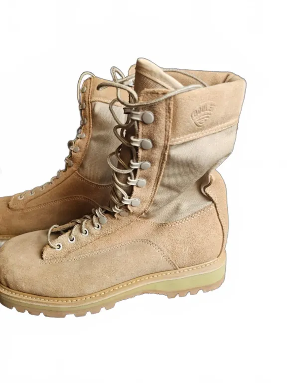 Boulet Military Jungle Boots Size 10R Suede Leather and Canvas