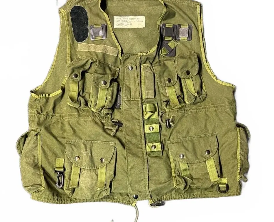 Pacific Safety Products Tactical Loadbearing Vest, Olive Green, Size Large