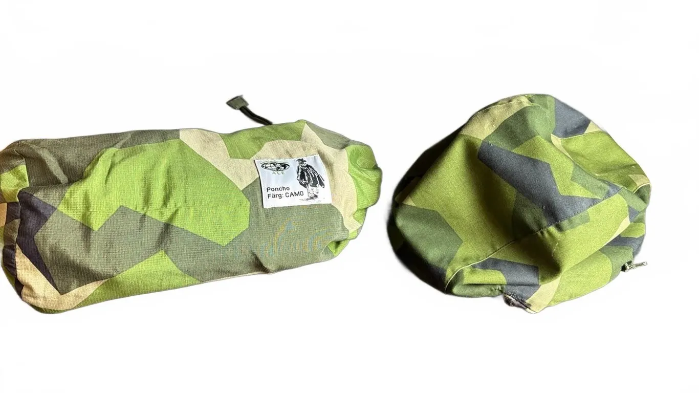 Swedish Camo Poncho and Cover Set, Made in Sweden, Ale Brand