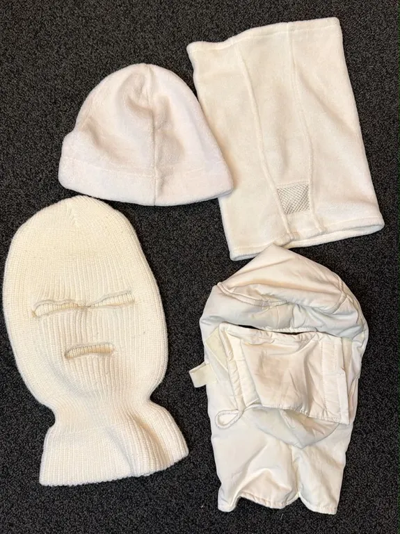 Cold Weather Hoods and Balaclavas, 4 Pieces, Various Makers